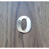 Gendec Kapı Numarası 4.2 cm No:0 Kendinden Yapışkanlı Krom Metal Dolap,ayakkabılık,raf,posta Kutu Numarası