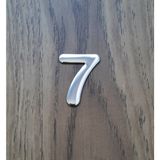 Gendec Kapı Numarası 4.2 cm No:7 Kendinden Yapışkanlı Krom Metal Dolap,ayakkabılık,raf,posta Kutu Numarası