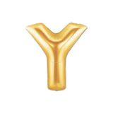 Genel 100 Cm Gold Folyo Balon, Helyum ve ile Şişirilebilir, Y Harfi Şeklinde, Doğum Günü ve Kutlama Partileri için Metalik Dekoratif Rakam, 1 Adet