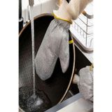 Genel 2li Telli Bulaşık Eldiveni Su Geçirmez Kir Sökücü Tencere Ovma Mutfak Banyo Temizlik Eldiveni, P250994S7461