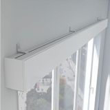 Genel 3'ü 1 arada panel perde rayı - duvara/tavana montaj için komple metal parlama sistemi, karartma perdesi, oturma odası, yatak odası için dekoratif pencere perdesi rayı
