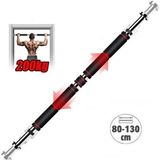 Genel 80-130 cm Ayarlanabilir Barfiks Demiri Kapı Arası Barfiks Barı – 200 kg Taşıma Kapasiteli Kaymaz Sünger Tutma Saplı Teleskopik Kapı Barfiks Aleti Evde Fitness ve Vücut Geliştirme Için
