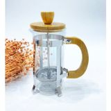 Genel Ahşap Detaylı Cam French Press - 1 Adet - 350 ml