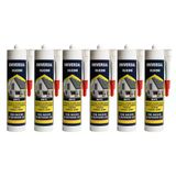 Genel Amaçlı 6 Adet Beyaz Universal Silikon 280 Ml İç Dış Mekan Kapı Pencere Sızdırmazlık