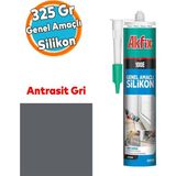 Genel Amaçlı Akrilik Mastik Silikon 325 gr Kapı Pencere Pvc Montaj Yalıtım Yapışma Antrasit Gri - Antrasit - Gri - 1