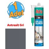 Genel Amaçlı Antrasit Gri Akrilik Mastik Silikon 280 Ml Kapı Pencere Pvc Montaj Yalıtım Yapışma