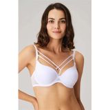 Genel Balenli Desteksiz Dolgusuz Askıları Çıkabilen Yaka Detaylı T-Shirt Sütyeni, 95B, P492910S7696, Beyaz, Kadın