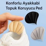 Genel (Bej Renk) Konforlu Ayakkabı Topuk Koruyucu Ped (1 Çift) –yapışkanlı, Nefes Alabilir, Kaymaz