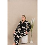 Genel Büyük Beden Desenli Viskon Pijama Takımı, 2XL, P493433S1266, Görsel, üniseks-yetişkin
