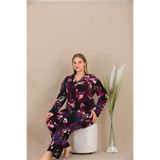 Genel Büyük Beden Renkli Desenli Pijama Takımı, 2XL, P493437S6039, Görsel, üniseks-yetişkin