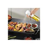 Genel Cam Yağ Spreyi, Airfryer için Zeytinyağı ve Limon Yağı Şişesi, Şeffaf, 750ml, Dikdörtgen Tasarım, Beyaz Tıpalı