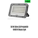 Genel Ct 4658 50 W Slim Led Projektör 6400 K Beyaz Işık Dış Mekan, fx4658