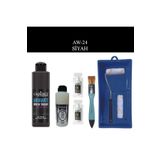Genel Fayans Tezgah B-Ambiente Islak Zemin Aw-24 Siyah 250Ml Katalizör 20Gr Taş Vernik 120 Saten Rulo Set Siyah Tek Ebat