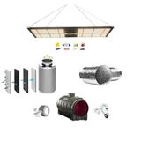 Genel GEN 5 LS EVO 250W LED Aydınlatma Sistemi, Aktif Karbon Filtre, Kanal Tipi Fan, Full Spectrum, Samsung & Osram LED, Komple Havalandırma Seti