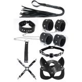 Genel Kadın Fantezi 7'li Harness Set, Tek Ebat, P492278S5353, Siyah