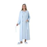 Genel Kadın Hamile Gecelik ve Sabahlık Seti, Viskoz, Desenli, Kuşaklı, 2'li Set, Pregnant Clothing-2312 (M)