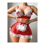 Genel Kadın Tül Etekli Fantezi Kostümü, L/XL, P507450S8841, Kırmızı