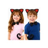 Genel Kulaklı Kedi Kostüm Seti Taç Papyon Kuyruk, Standart, P223308S1865, Kırmızı