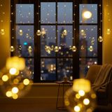 Genel LED Perde Işık Seti, 3.3 Metre Uzunluk, Top Şeklinde Ampuller, 8 Farklı Mod, İç Mekan Dekoratif Aydınlatma, Romantik Tema, 100 LED, Günışığı Sarı