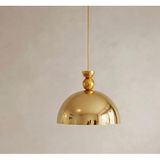 Genel Mantar Tasarım Avize, Modern Stil, Gold ve Siyah, Yuvarlak, Ayarlanabilir Uzunluk, Cam, Tek Ampul