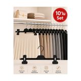Genel Markalar 10 Adet Pantolon Askısı, Mandallı Pantolon Etek Askısı, Ayarlanabilir Mandallı Askı 36-38 cm