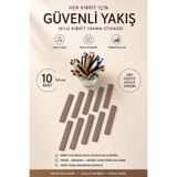 Genel Markalar 10’lu Dikdörtgen Kibrit Yakma Stickerı - 7x1cm Petek Desenli