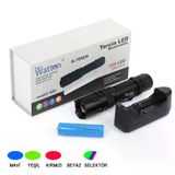 Genel Markalar 10W 2000 Lümen 4 Renkli Güçlü LED El Feneri Yüksek Performans Aydınlatma WT-605