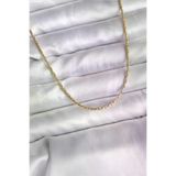 Genel Markalar 14K Gold Renk Kaplama İnce Zincir Model CM Kadın Kolye TJ-BKO10741