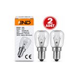 Genel Markalar 2 Adet Buzdolabı Ampulü 15w E14 220-240v Soğutma Dolap Ampulü Şeffaf Cam 1