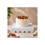 Genel Markalar 20 cm Kare Dalgalı Kenarlı Pasta Standı