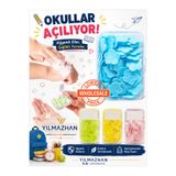 Genel Markalar 200 Yaprak Parfümlü Eriyen Mini Kağıt Sabun Öğrenci Çoçuk Okul Dezenfektanı El Sabunu 2 Paket