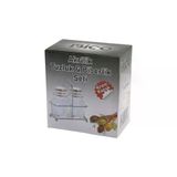 Genel Markalar 2PCS KROM KAPAK AKRİLİK TUZLUK - BİBERLİK - BAHARATLIK METAL STANDLI KARE - KÖŞELİ (4745)