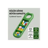 Genel Markalar 3 Bölmeli Taşınabilir Mini İlaç Kutusu Tutma Halkalı Cep Boy Günlük Vitamin ve Hap Düzenleyici Saklama Kabı