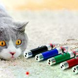 Genel Markalar 3 Fonksiyonlu Kırmızı Beyaz Işıklı Led Lazer Kedi Köpek Oyuncak Anahtarlık (4745)