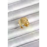 Genel Markalar 316L Çelik Gold Renk Başak Modeli Kadın Yüzük TJ-BYK4162