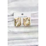 Genel Markalar 316L Çelik Gold Renk Plaka Model Kadın Küpe TJ-BKP11806