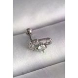 Genel Markalar 316L Çelik Gümüş Renk Zirkon Taşlı Toplu İğne Tragus Piercing TJ-PR1275