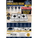 Genel Markalar 3LÜ 3 GÖZLÜ DOĞALGAZ UYUMLU OCAK