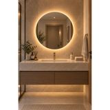 Genel Markalar 40/45/52/80/90/100 cm Gün Işığı Ledli/banyo Aynası/makyaj Aynası/yuvarlak Ayna/kolidor aynası