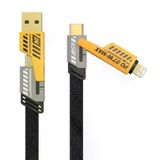 Genel Markalar 4in1 65W Hızlı Şarj Kablosu – Type-C to USB-A + Type-C to Lightning, 27W PD Destekli Çoklu Şarj Kablo (4745)