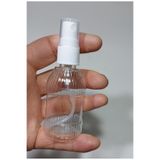 Genel Markalar 50 Adet Boş Şişe Beyaz Spreyli Kolonya Şişesi Doldurulabilir Cep Plastik Parfüm Şişesi 50 ml Desnli