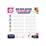 Genel Markalar 6’lı 20 Adet Boş Boya Kutusu 3 ml – Akrilik, Guaj ve Sulu Boya İçin Uygun Kapaklı Boya Saklama Kabı