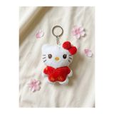Genel Markalar 7 cm mini boy çiçek detaylı Hello kitty Pelus anahtarlik