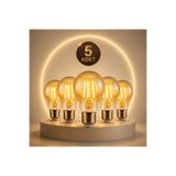 Genel Markalar A6 LED Filament Ampul 6W 2700K Amber Cam Sarı Işık 600 Lümen E27 Dekoratif Ampul