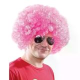 Genel Markalar Açık Pembe Renk Kıvırcık Afro Bonus Peruk