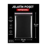 Genel Markalar ADAPAK 100 adet 25x35 bantlı Yapışkanlı Şeffaf jelatin Poşet