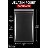 Genel Markalar ADAPAK 100 adet 28x42 bantlı Yapışkanlı Şeffaf jelatin Poşet