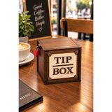 Genel Markalar Ahşap Bahşiş Kutusu Kilitli Tip Box | Anahtarlı Bahşiş Kumbarası | Kafe, Restoran, Otel, Bar, Market ve İşletmeler İçin
