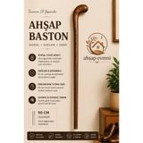Genel Markalar Ahşap Evreni - Baston - 90 cm - El Yapımı - Ceviz Ağacı