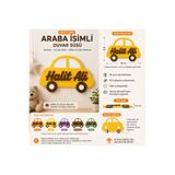 Genel Markalar Bebek Araba İsimli Duvar Süsü – Bebek ve Çocuk Odası Kapı Süsü – Kişiye Özel